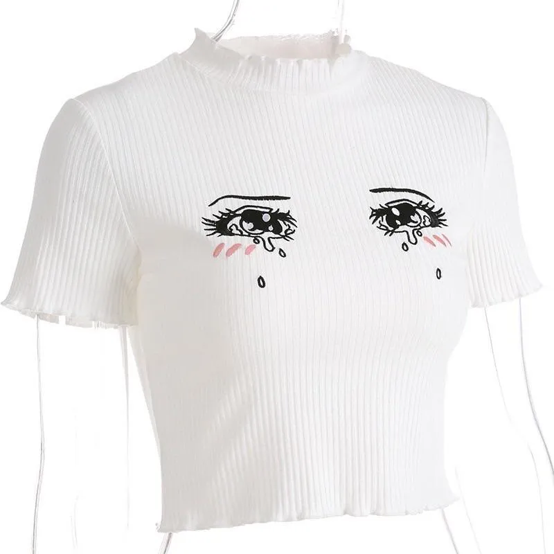 Anime Eyes Crop Top🌸