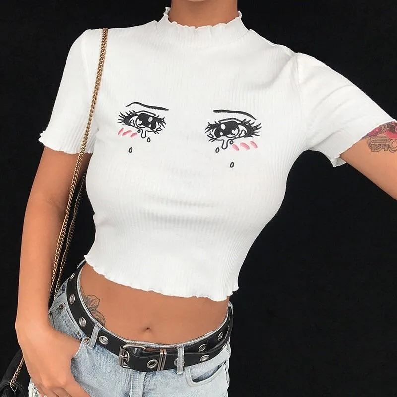 Anime Eyes Crop Top🌸