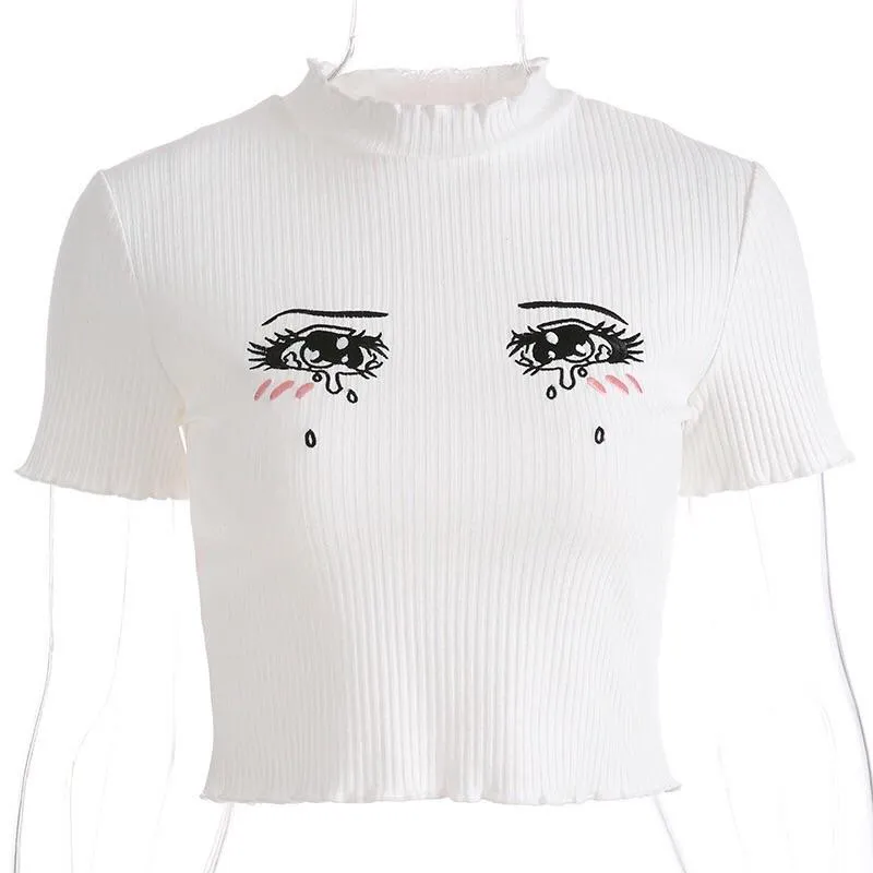 Anime Eyes Crop Top🌸