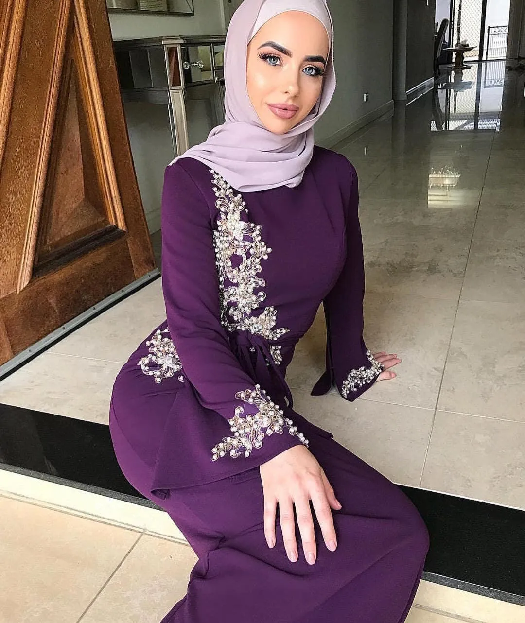 Embroidered Muslim Outfit