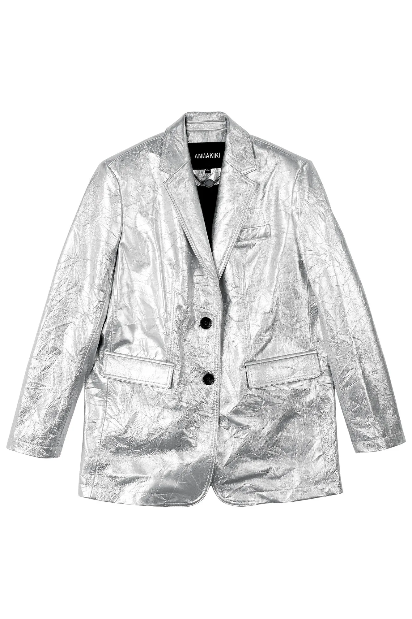 Leather embossed futuristic suit