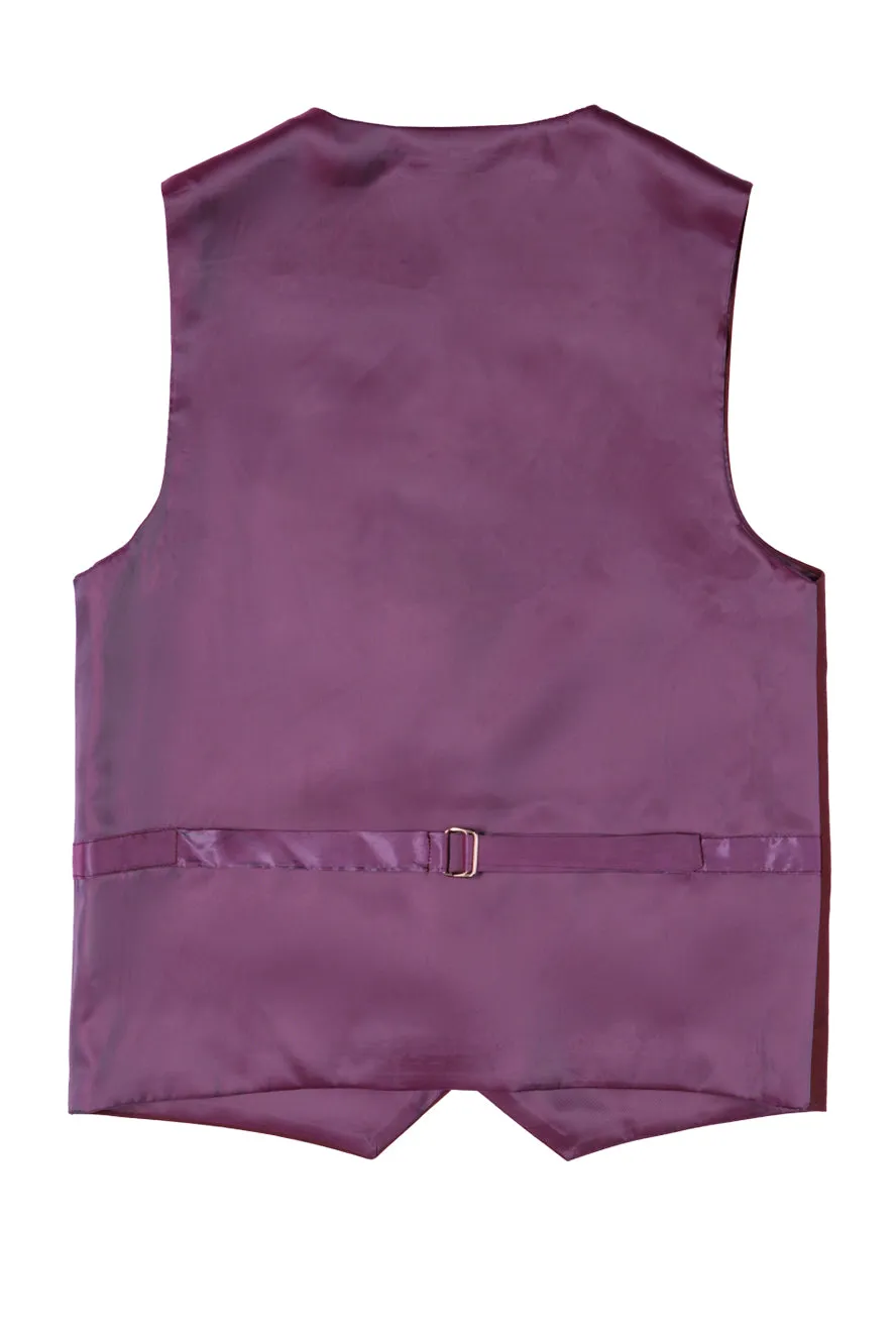 "Noah" Perry Ellis Kids Burgundy Suit (5-Piece Set)