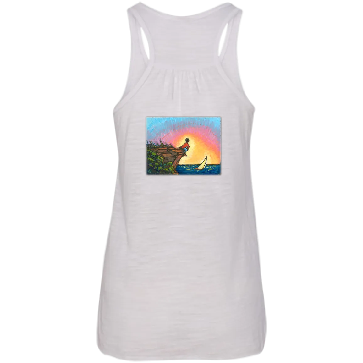 "The Adventurer" - printed on the back – Bella Canvas Flowy Racerback Tank