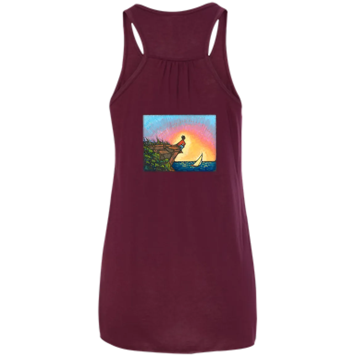 "The Adventurer" - printed on the back – Bella Canvas Flowy Racerback Tank