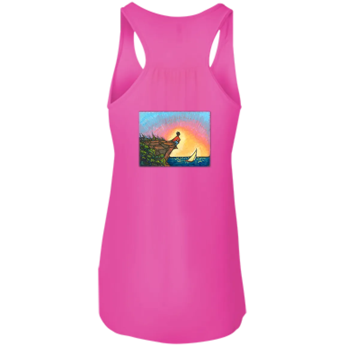 "The Adventurer" - printed on the back – Bella Canvas Flowy Racerback Tank