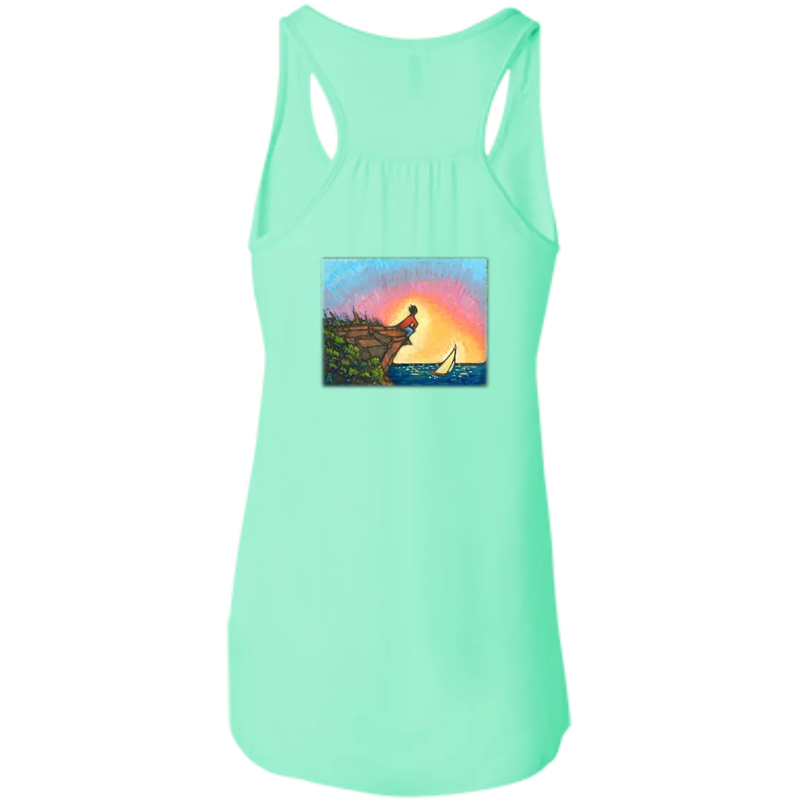 "The Adventurer" - printed on the back – Bella Canvas Flowy Racerback Tank