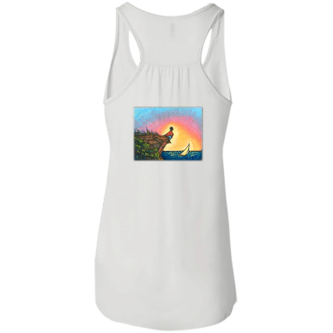 "The Adventurer" - printed on the back – Bella Canvas Flowy Racerback Tank