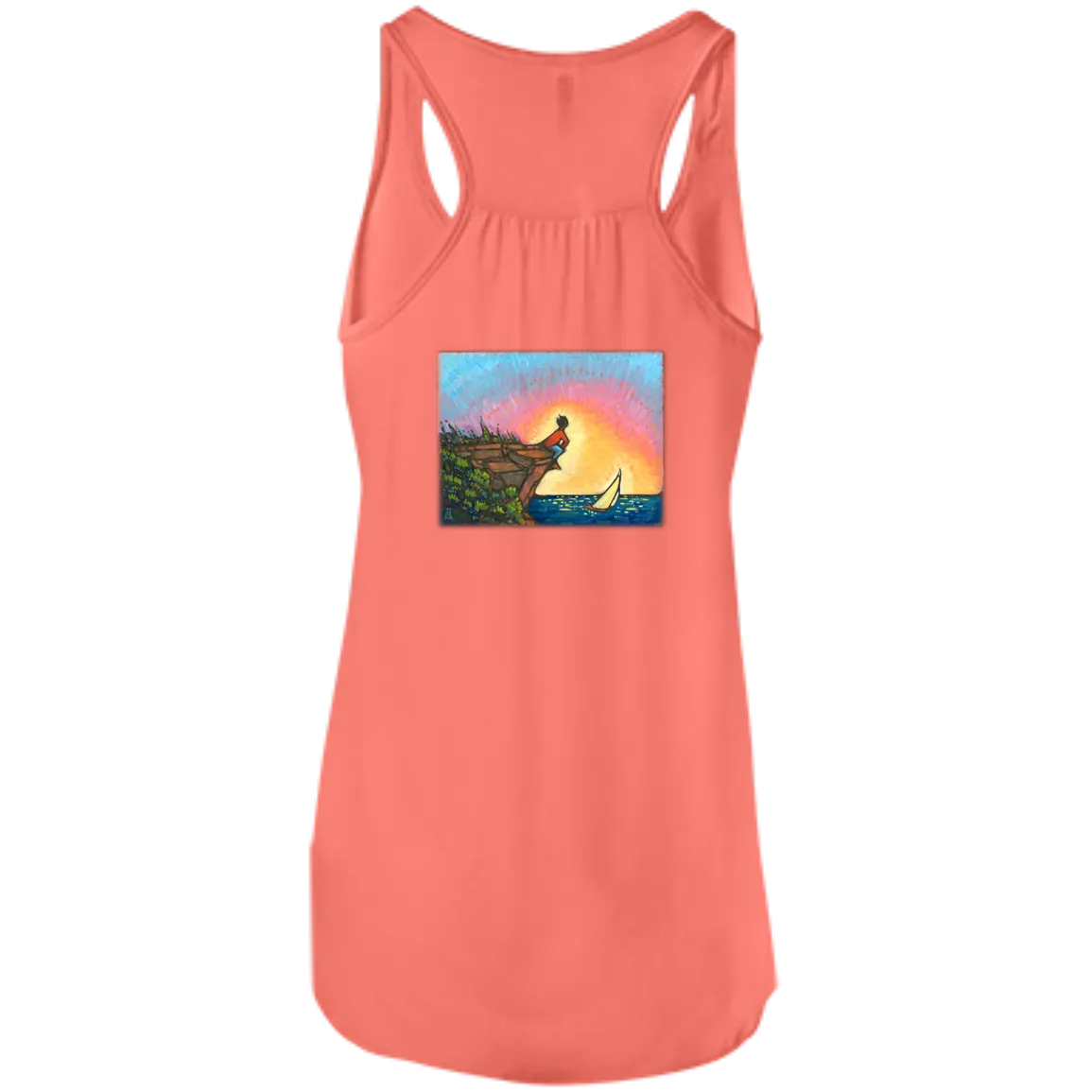 "The Adventurer" - printed on the back – Bella Canvas Flowy Racerback Tank