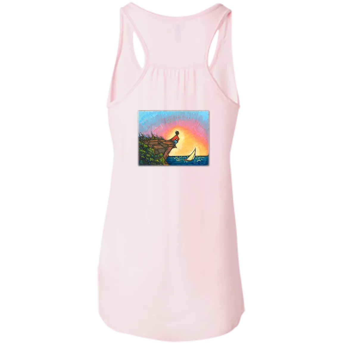 "The Adventurer" - printed on the back – Bella Canvas Flowy Racerback Tank