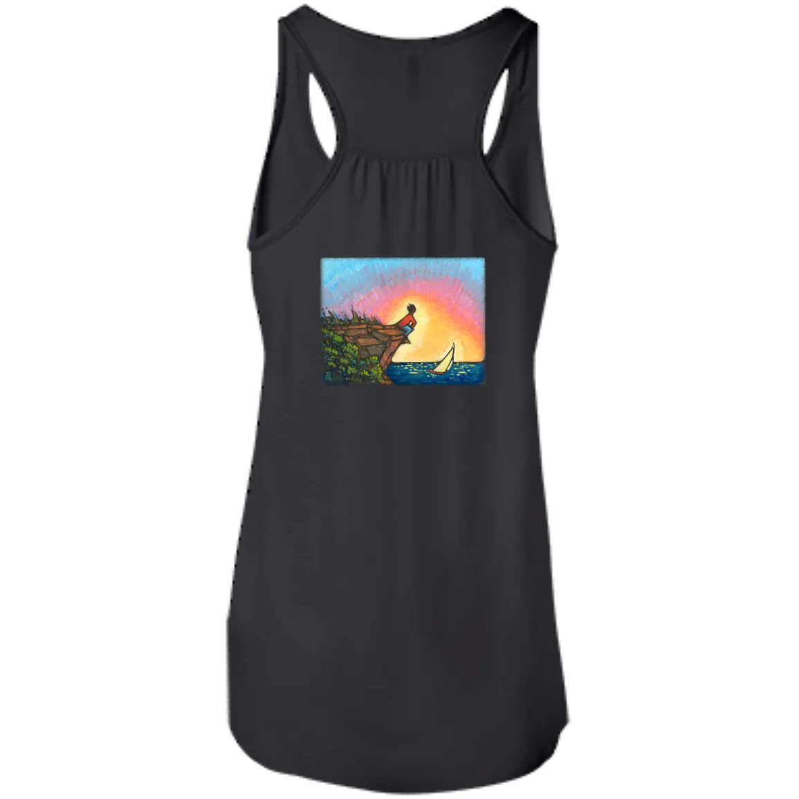 "The Adventurer" - printed on the back – Bella Canvas Flowy Racerback Tank