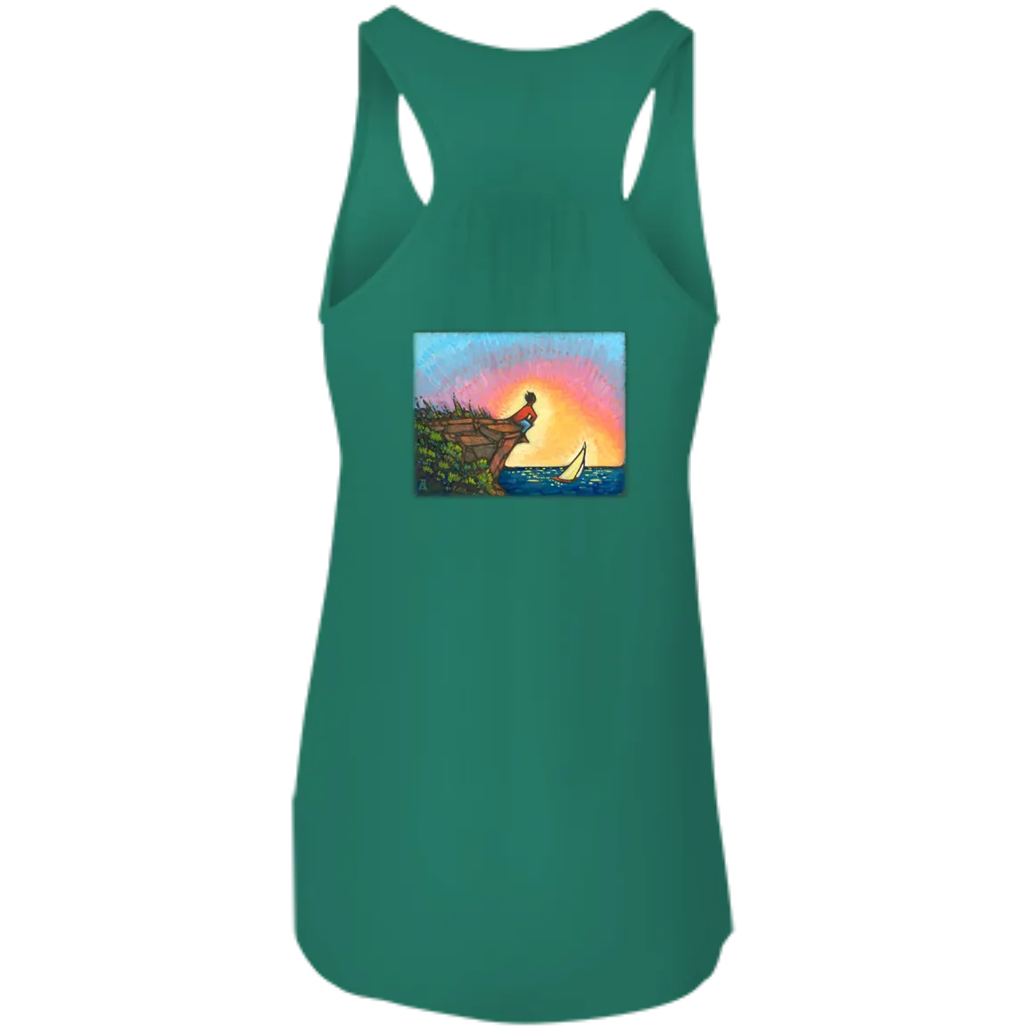 "The Adventurer" - printed on the back – Bella Canvas Flowy Racerback Tank