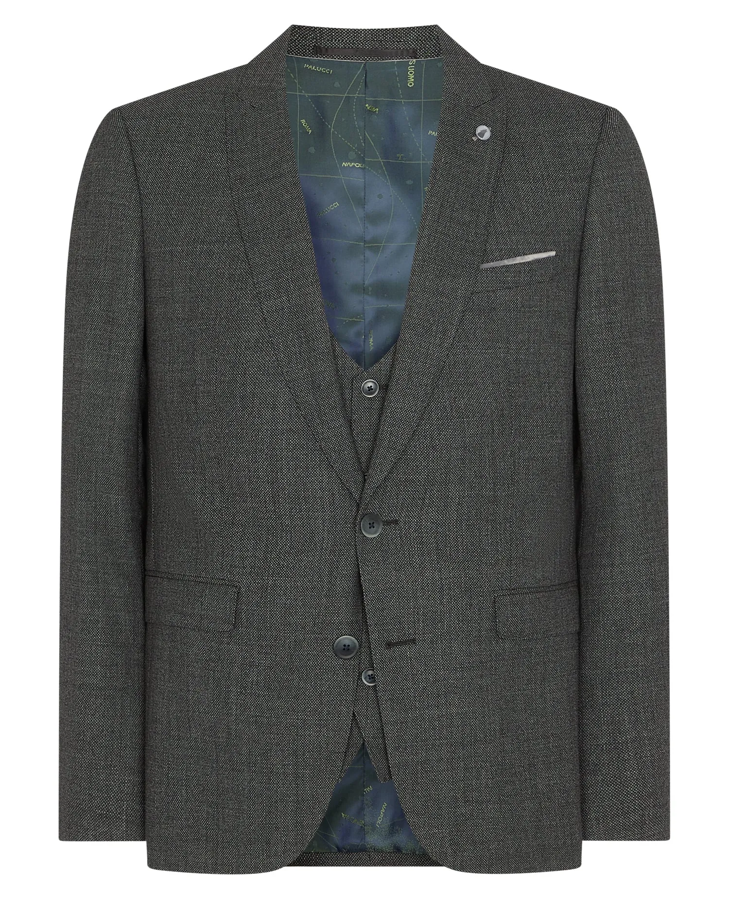 REMUS UOMO Slim Fit Wool Rich Mix & Match Suit/Grey - New AW22