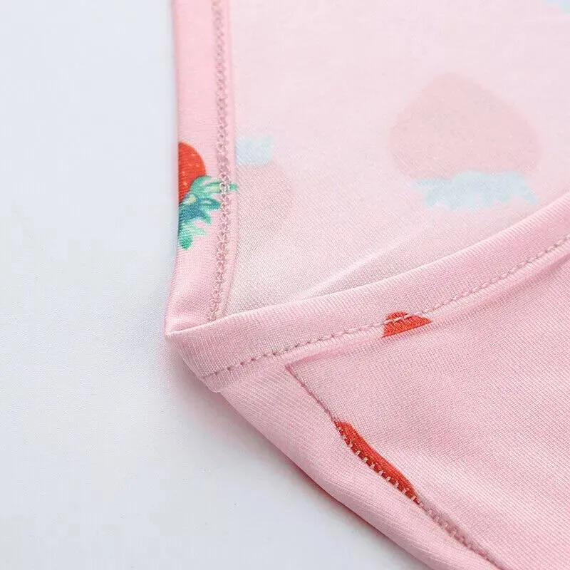 Strawberry Backless Tied Crop Top 🍓