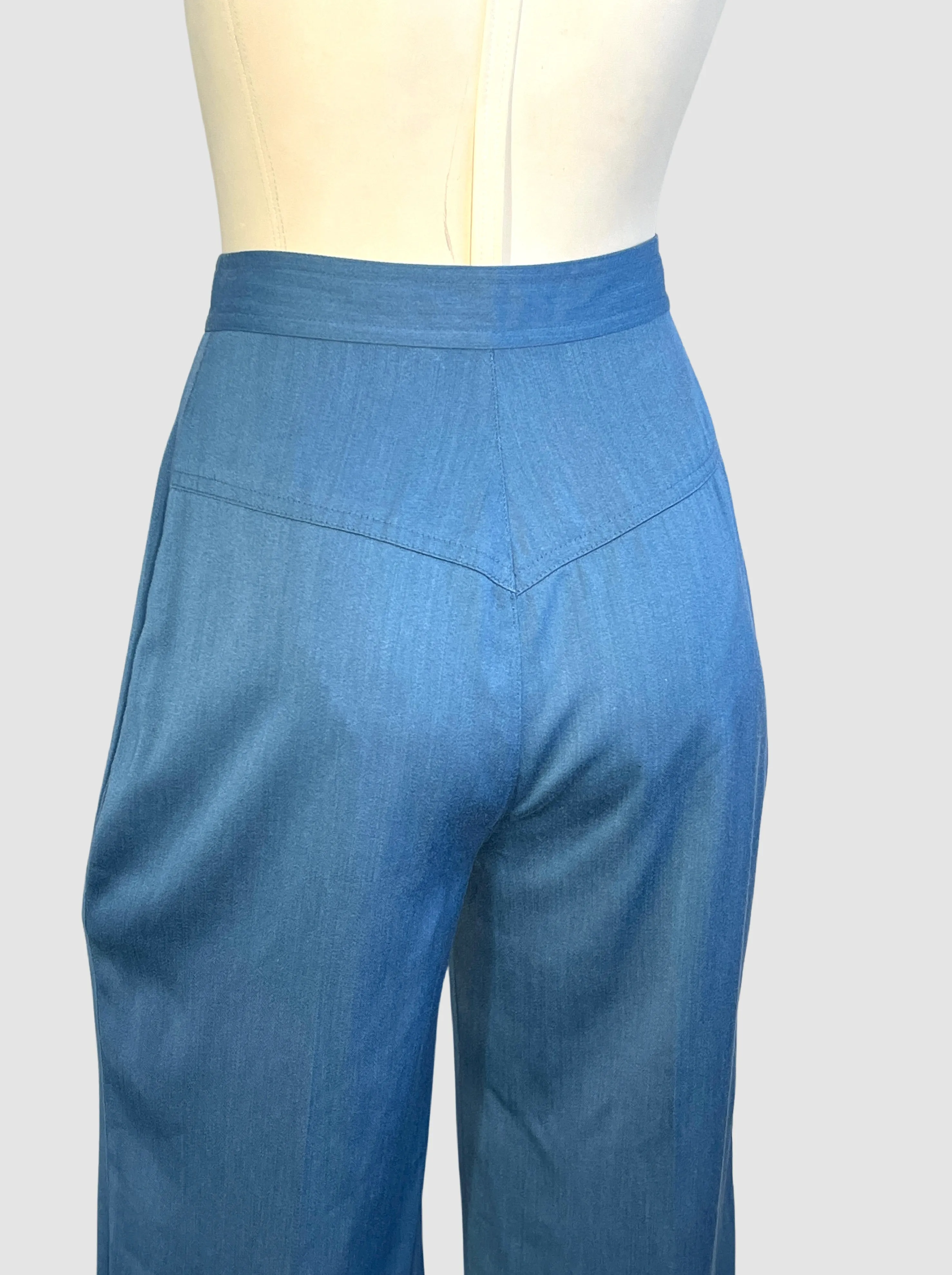 SUIT UP 70s Monochromatic Jacket and Pants Blue Suit  Small