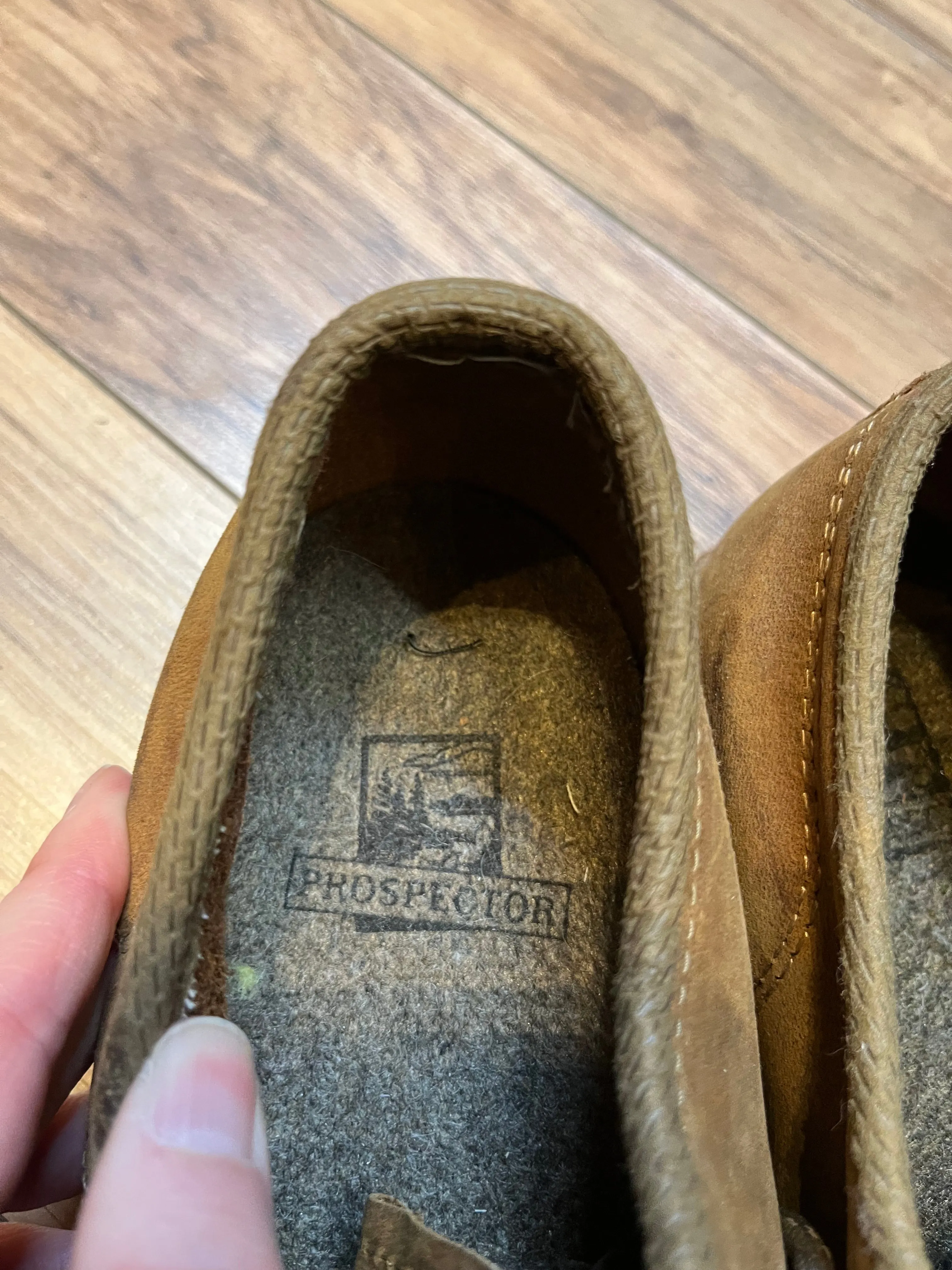 Vintage Prospector 1980’s Deadstock Moc Toe Brown Leather Shoes, Made in Canada, Womens US 9