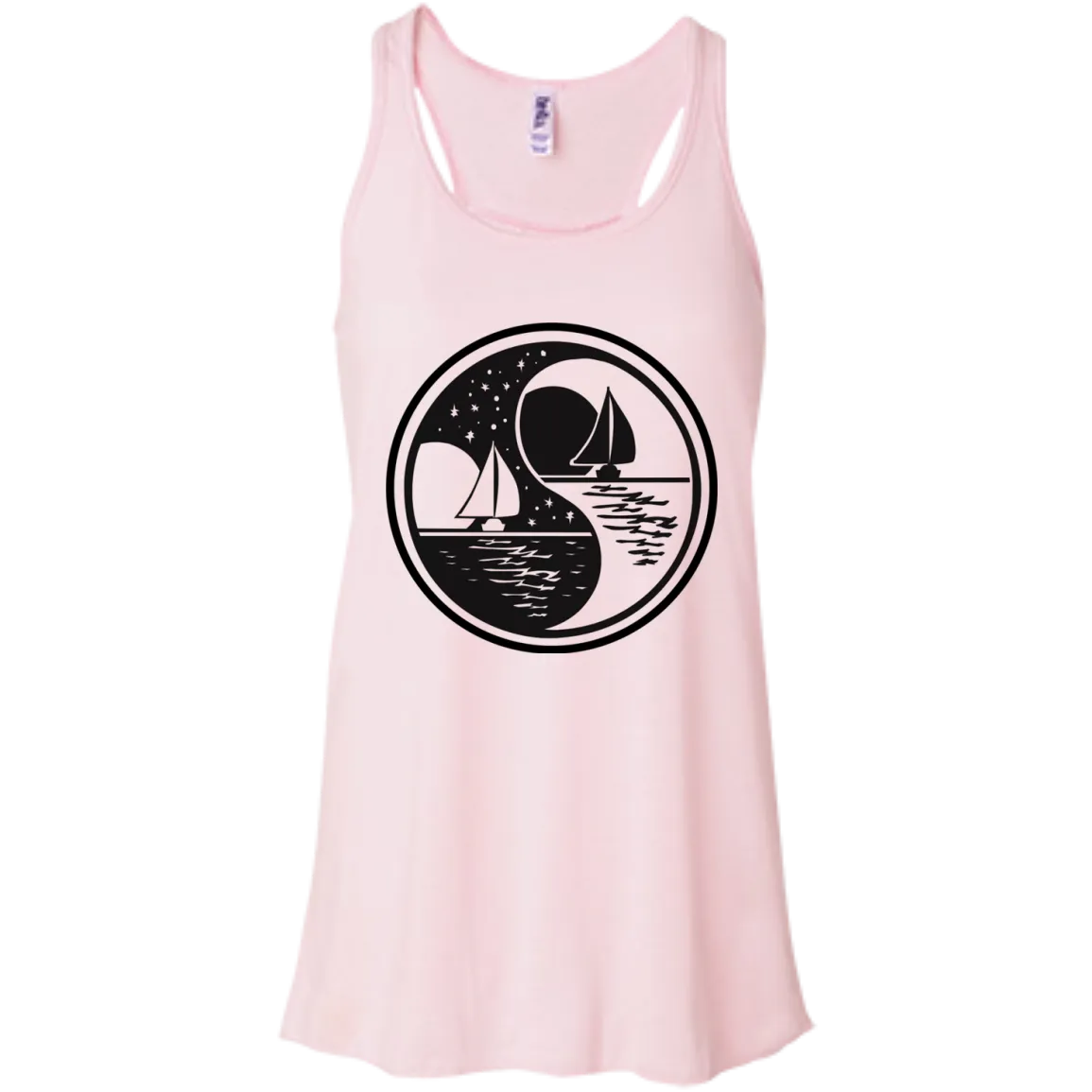 Yin Yang Bella Canvas Flowy Racerback Tank