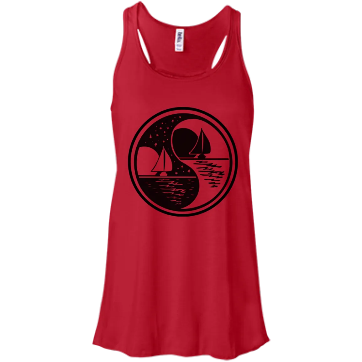 Yin Yang Bella Canvas Flowy Racerback Tank