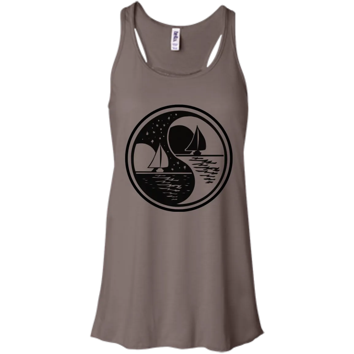 Yin Yang Bella Canvas Flowy Racerback Tank