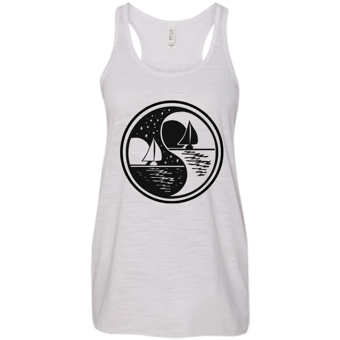 Yin Yang Bella Canvas Flowy Racerback Tank