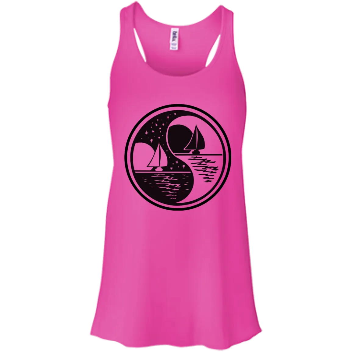 Yin Yang Bella Canvas Flowy Racerback Tank