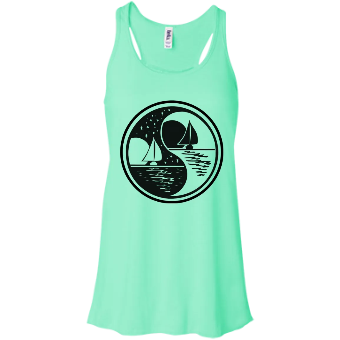 Yin Yang Bella Canvas Flowy Racerback Tank