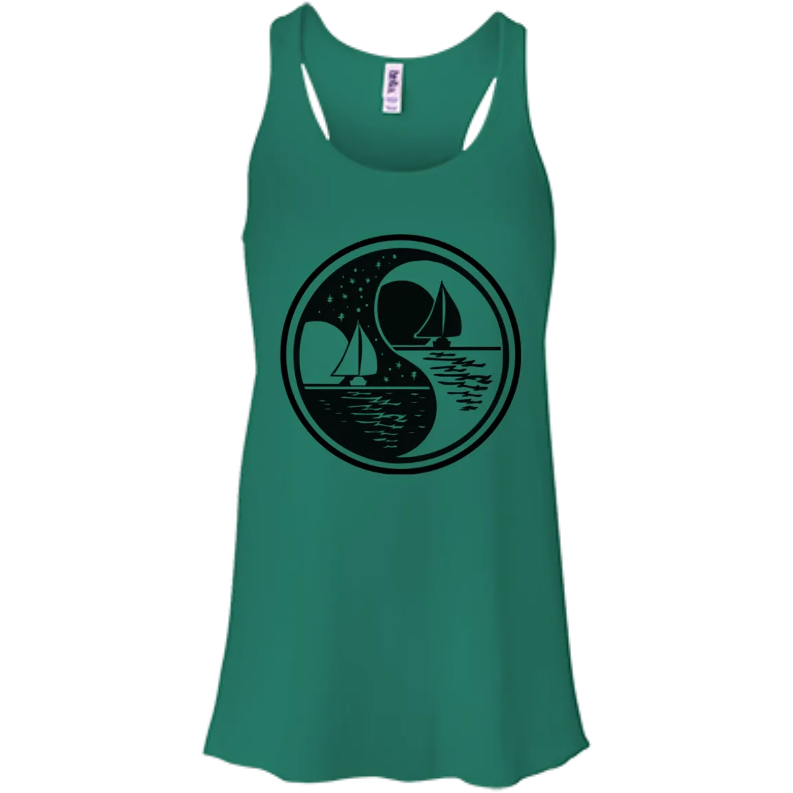 Yin Yang Bella Canvas Flowy Racerback Tank
