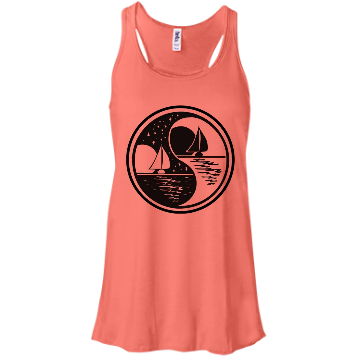 Yin Yang Bella Canvas Flowy Racerback Tank