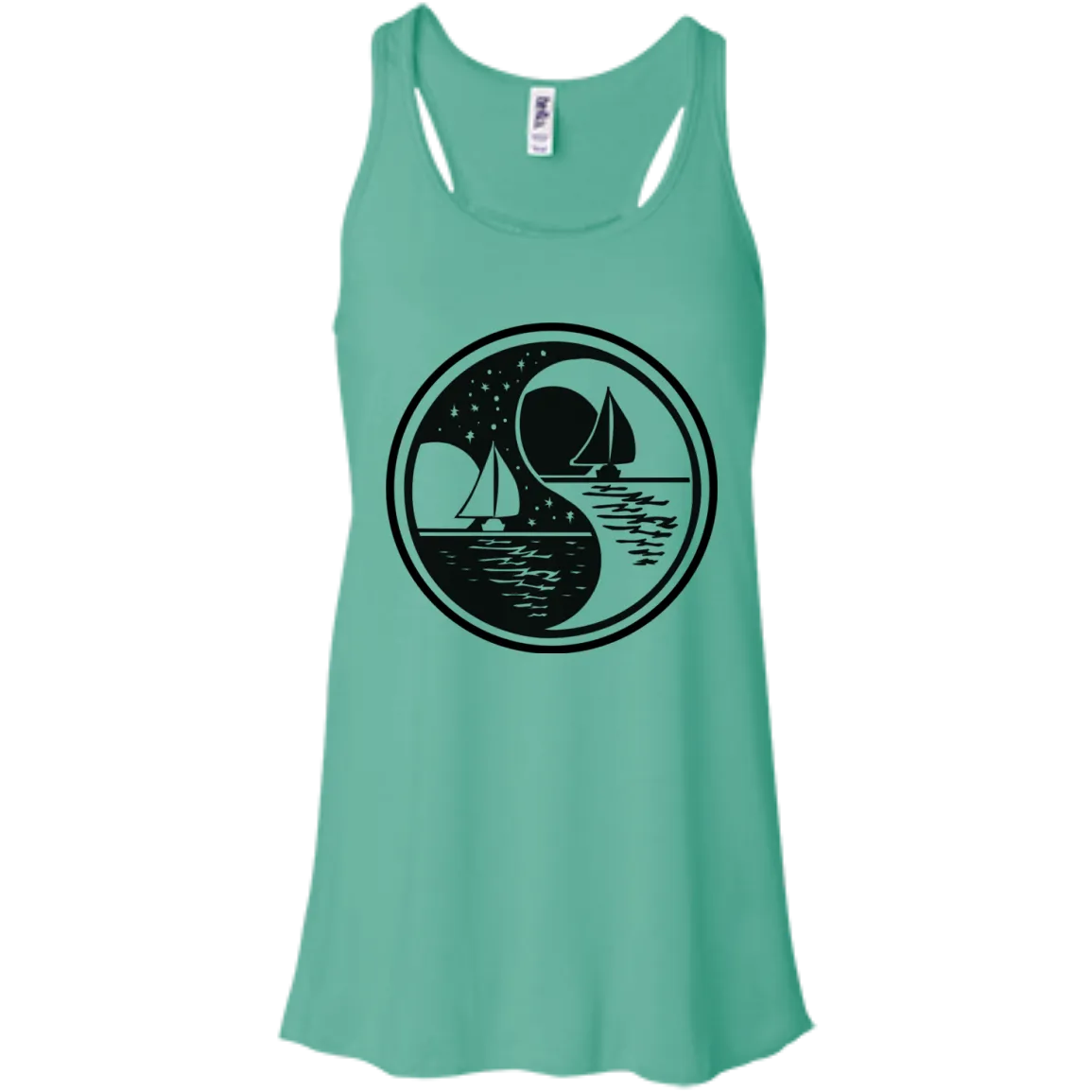 Yin Yang Bella Canvas Flowy Racerback Tank