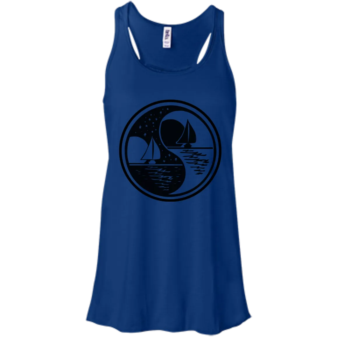 Yin Yang Bella Canvas Flowy Racerback Tank