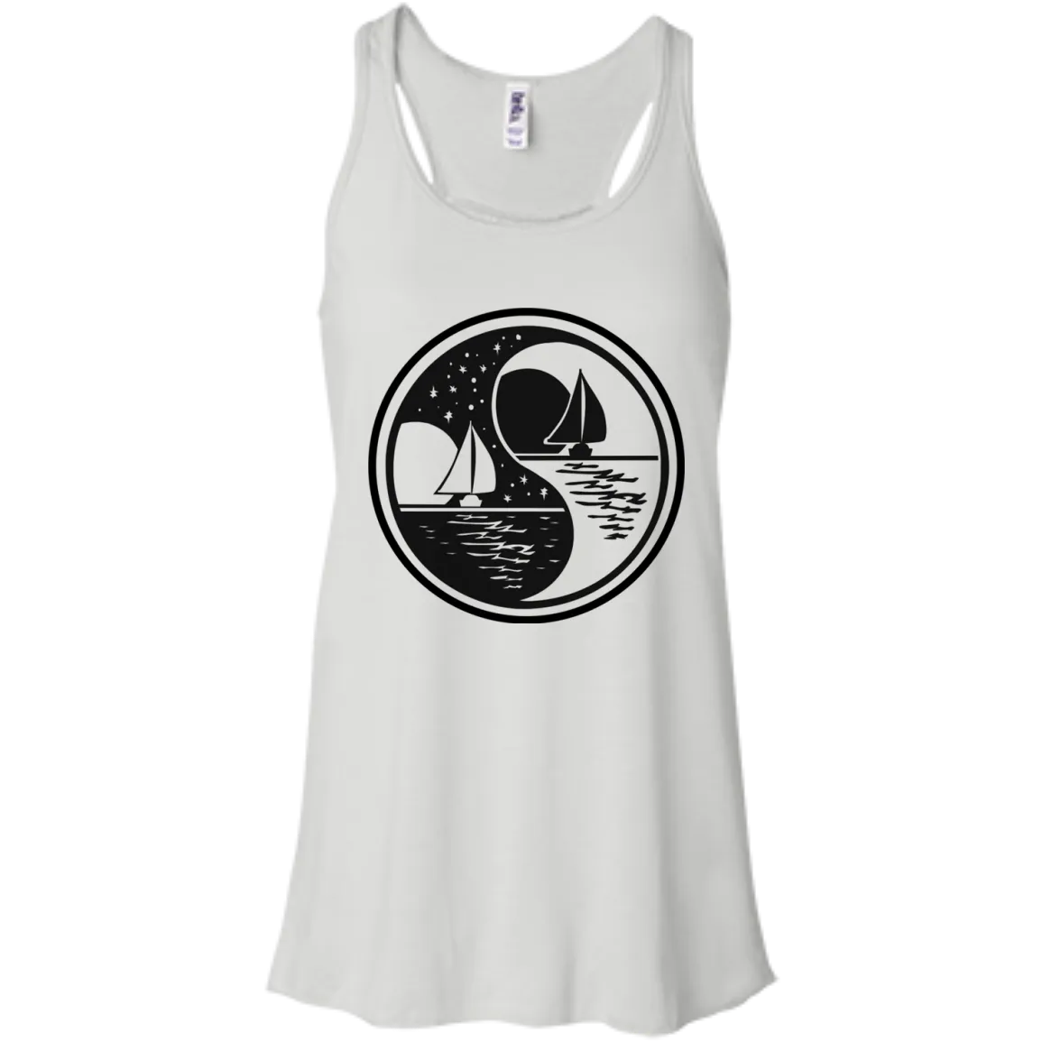 Yin Yang Bella Canvas Flowy Racerback Tank